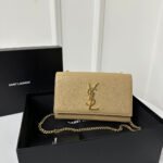 KATE 20 SMALL IN CALFSKIN BEIGE CREAM WITH GOLD LOGO - Image 11