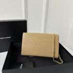KATE 20 SMALL IN CALFSKIN BEIGE CREAM WITH GOLD LOGO - Image 12