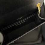 KATE 20 SMALL IN CALFSKIN BLACK WITH GOLD LOGO - Image 6