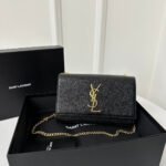 KATE 20 SMALL IN CALFSKIN BLACK WITH GOLD LOGO - Image 11
