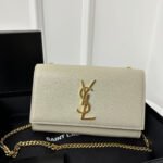 KATE 20 SMALL IN CALFSKIN WHITE WITH GOLD LOGO - Image 10