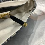 CD Saddle Bag Strap With Strap 25.5cm Blue Obique Embroidery - Image 18