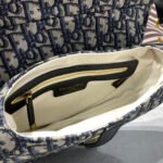 CD Saddle Bag Strap With Strap 25.5cm Blue Obique Embroidery - Image 7