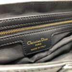 CD Saddle Bag Strap Warm Taupe Grained Black Calfskin - Image 18