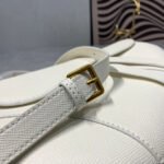 CD Saddle Bag Strap Warm Taupe Grained White Calfskin - Image 7
