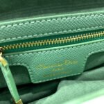 CD Saddle Bag Strap Warm Taupe Grained Green Calfskin - Image 9