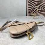 CD Saddle Bag Strap Warm Taupe Grained Brown Calfskin - Image 13