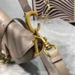 CD Saddle Bag Strap Warm Taupe Grained Brown Calfskin - Image 14