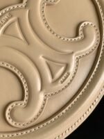 SMOOTH CALFSKIN 16 OVAL BEIGE CREAM BAG - Image 8