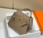 KELLY 25CM IN ETOUPE EPSOM CALFSKIN GOLD HARDWARE - Image 11