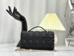 LADY CHAIN BAG 21 IN BLACK LAMBSKIN - Image 3