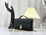 LADY CHAIN BAG 21 IN BLACK LAMBSKIN - Image 4