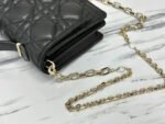 LADY CHAIN BAG 21 IN BLACK LAMBSKIN - Image 8