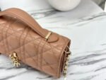 LADY CHAIN BAG 21 IN ALMOND BEIGE LAMBSKIN - Image 6