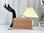 LADY CHAIN BAG 21 IN ALMOND BEIGE LAMBSKIN - Image 14