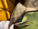OPHIDIA GG SMALL 25 HANDBAG BEIGE AND EBONY SUPREME CANVAS - Image 14