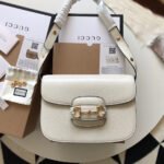 GG HORSEBIT 1955 MINI BAG 25 IN WHITE CALFSKIN - Image 10