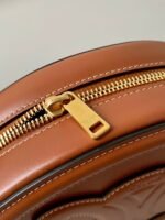 SMOOTH CALFSKIN 20 OVAL CINNAMON BROWN BAG - Image 7