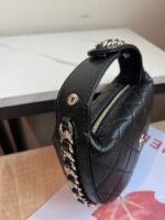 MINI HOBO BAG 16 IN BLACK LAMBSKIN - Image 2