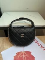 MINI HOBO BAG 16 IN BLACK LAMBSKIN - Image 15