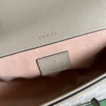 GG HORSEBIT 1955 BAG 24 IN WHITE CANVAS AND BEIGE CALFSKIN - Image 8
