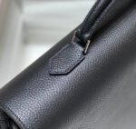 KELLY DEPECHES 34 BRIEFCASE IN BLACK TOGO CALFSKIN SILVER HARDWARE - Image 7
