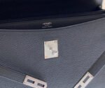 KELLY DEPECHES 34 BRIEFCASE IN BLACK TOGO CALFSKIN SILVER HARDWARE - Image 9