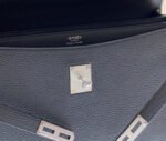 KELLY DEPECHES 34 BRIEFCASE IN BLACK TOGO CALFSKIN SILVER HARDWARE - Image 18