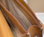 KELLY DEPECHES 34 BRIEFCASE IN GOLD TOGO CALFSKIN SILVER HARDWARE - Image 8
