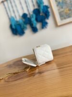 CC MINI 10 VANITY IN WHITE CALFSKIN GOLD HARDWARE - Image 6