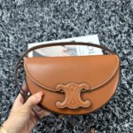 BESACE TRIPHOME 23 CINNAMON BROWN CALFSKIN - Image 3
