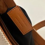 LE 5 À 7 BAG 23 WHITE BROWN CANVAS WITH CALFSKIN - Image 8
