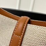 LE 5 À 7 BAG 23 WHITE BROWN CANVAS WITH CALFSKIN - Image 15