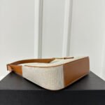 LE 5 À 7 BAG 23 WHITE BROWN CANVAS WITH CALFSKIN - Image 13