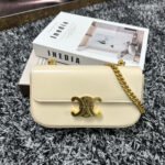 TRIPHOME 20 WHITE COWHIDE LEATHER CHAIN STRAP BAG - Image 10