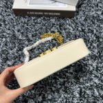 TRIPHOME 20 WHITE COWHIDE LEATHER CHAIN STRAP BAG - Image 18