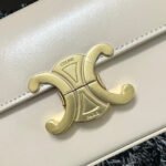 TRIPHOME 20 WHITE COWHIDE LEATHER CHAIN STRAP BAG - Image 4