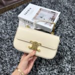 TRIPHOME 20 WHITE COWHIDE LEATHER CHAIN STRAP BAG - Image 2