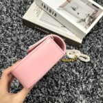 TRIPHOME 20 PINK PASTEL COWHIDE LEATHER CHAIN STRAP BAG - Image 17
