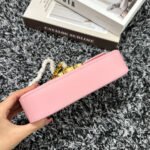 TRIPHOME 20 PINK PASTEL COWHIDE LEATHER CHAIN STRAP BAG - Image 16