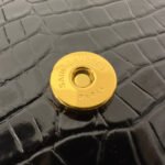 KATE TASSEL 20 BLACK CROCODILE PATTERN CALFSKIN WITH GOLD LOGO - Image 7