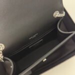 KATE TASSEL 20 BLACK CALFSKIN WITH SILVER LOGO - Image 6