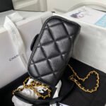 CC SMALL 15 VANITY CASE IN BLACK CALFSKIN GOLD HARDWARE - Image 13
