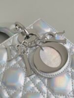MEDIUM LADY 20 HANDBAG IN SILVER LAMBSKIN - Image 13