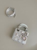 MICRO LADY 12 BAG IN SILVER LAMBSKIN - Image 2