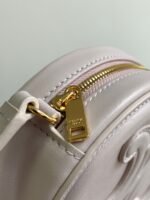 SMOOTH CALFSKIN 16 OVAL WHITE BAG - Image 14