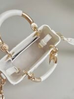 MINI LADY 19 IN WHITE LAMBSKIN - Image 5