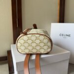 SMALL FOLCO BACKPACK 20 IN WHITE TRIOMPHE CANVAS - Image 3