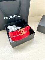 CHANEL 25S BELT 30 MM IN RED CALFSKIN 616970 - Image 11