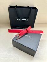CHANEL 25S BELT 30 MM IN RED CALFSKIN 616970 - Image 5
